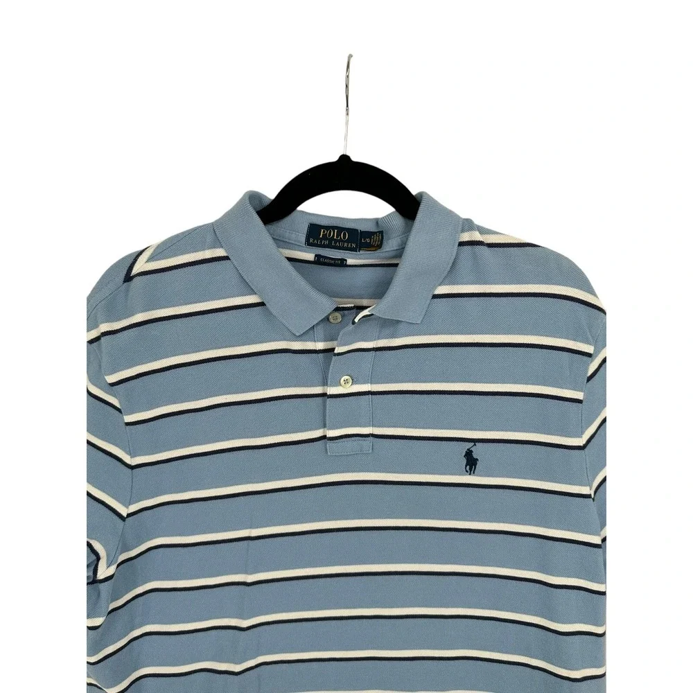 Polo Ralph Lauren Classic Fit Polo Shirt Mens Size L Casual Business Preppy Logo